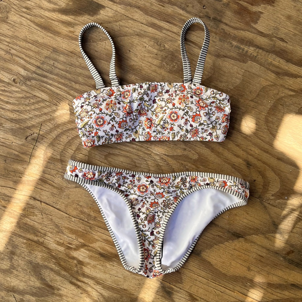 TIGERLILY | NWT 2-Piece Marquisa Bandeau Cream Swimsuit 2